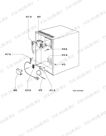 Взрыв-схема холодильника Electrolux RH238H - Схема узла Housing 001